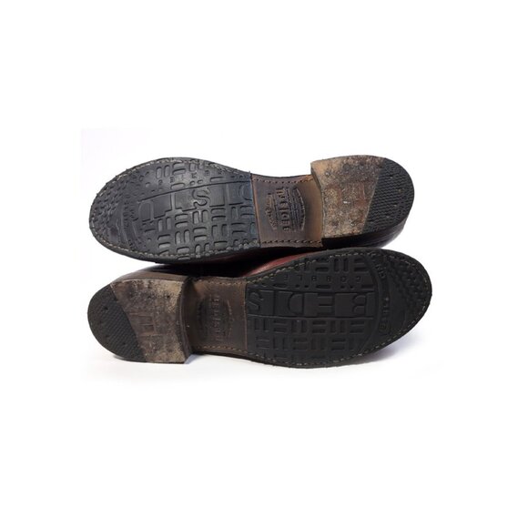 Bed Stu Moto Boots 9 Ashwell Dark Scarlett Brown Rustic Leather Boots - Picture 11 of 11